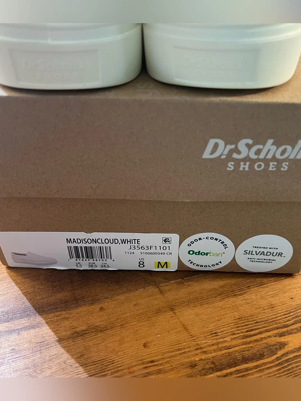 NEW Dr Scholl’s Wmns Madison Cloud Slip On Sneaker, White Canvas, Size 8